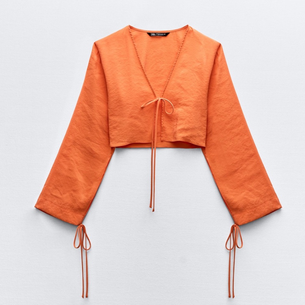 Zara Bold Orange Blouse